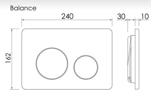 Комплект Подвесной унитаз MONO Rimless + Система инсталляции Balance кнопка Circle, хром глянцевый