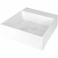 Гранитная раковина, на столешницу, с бортиком для смесителя - с прикрытием сливного отверстия