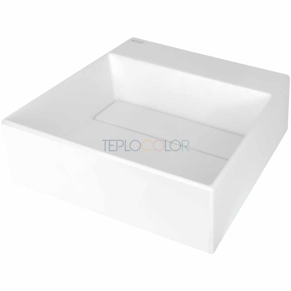 Гранитная раковина, на столешницу, с бортиком для смесителя - с прикрытием сливного отверстия