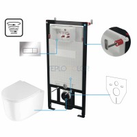 Унитаз с сиденьем, скрытого монтажа, 6 в 1