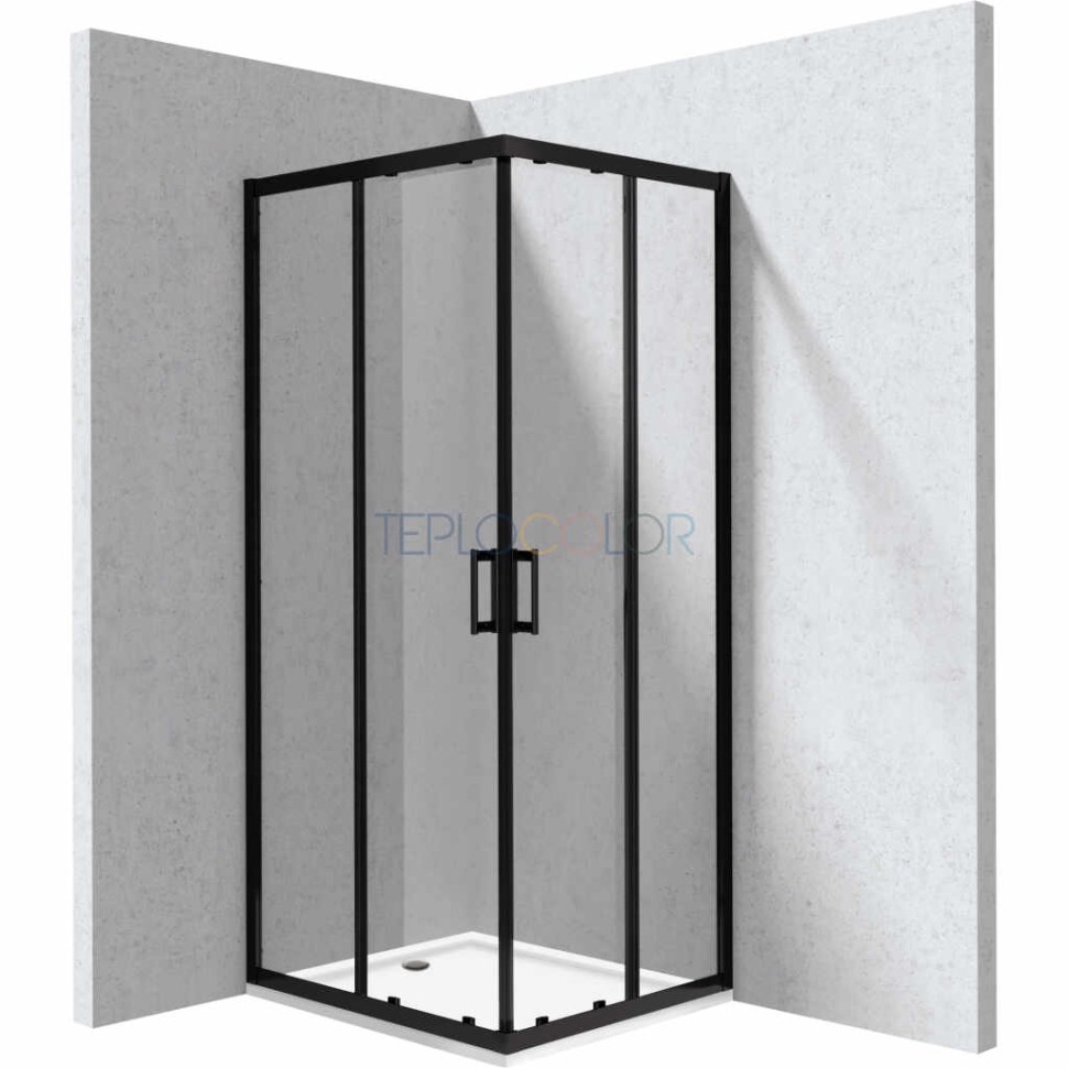 Душевая кабина, с поддоном, прямоугольная - 80x90 см