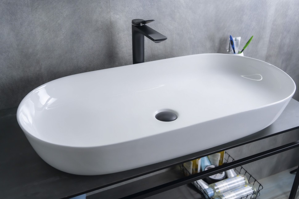 Раковина Gid N9348 51200 накладная белая 81x41x14