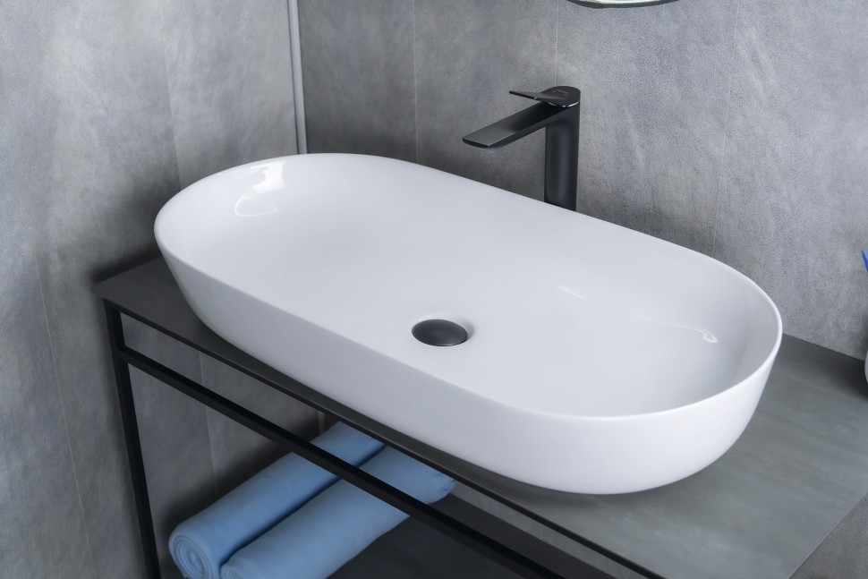 Раковина Gid N9348 51200 накладная белая 81x41x14