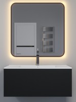 Тумба под раковину 85 см, Uperwood Parma Premium, черная