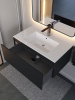 Тумба под раковину 85 см, Uperwood Parma Premium, черная