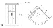 Timo Lux TL-1502 душевая кабина 90*90*230
