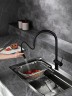 AQM9901MB Cucina Смеситель для кухни с выдвижным U-образным изливом,черный матовый