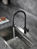AQM9901MB Cucina Смеситель для кухни с выдвижным U-образным изливом,черный матовый