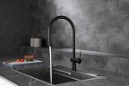 AQM9901MB Cucina Смеситель для кухни с выдвижным U-образным изливом,черный матовый