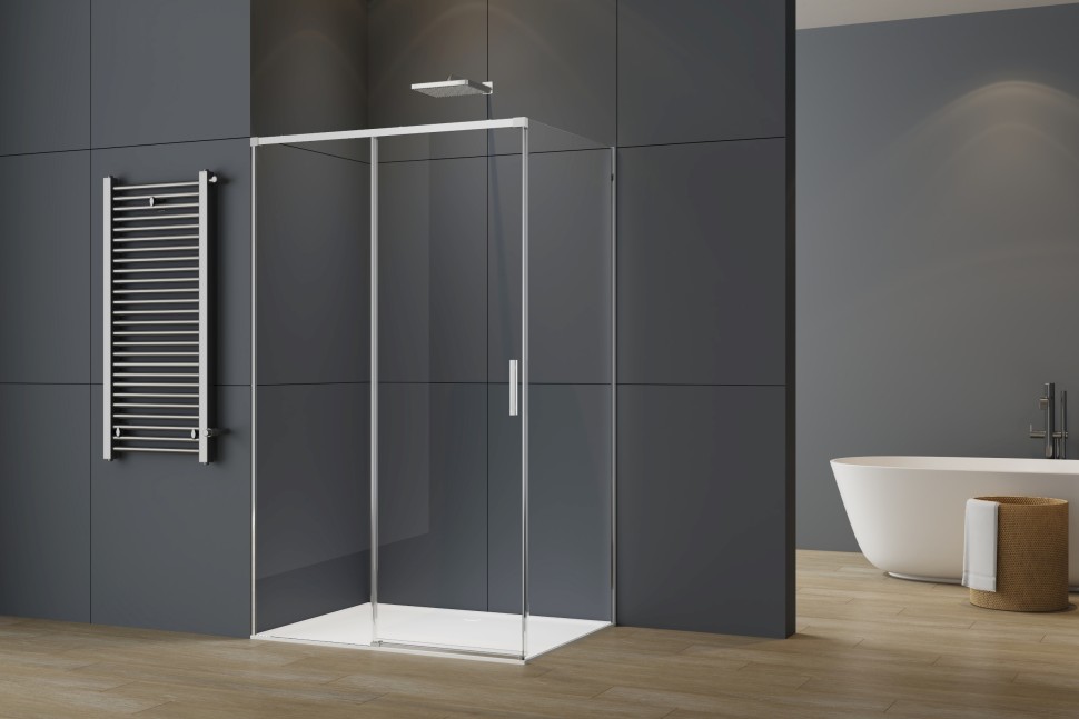 Душевой уголок Soft 2 VSR-3SO28014CL, 1400*800, хром, стекло прозрачное