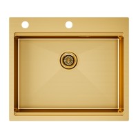 Мойка нерж. сталь KRONER-PRO 59, PM705951-BG, брашированное золото, 590х510мм, Paulmark