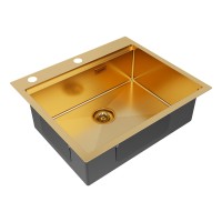 Мойка нерж. сталь KRONER-PRO 59, PM705951-BG, брашированное золото, 590х510мм, Paulmark