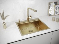Мойка нерж. сталь KRONER-PRO 59, PM705951-BG, брашированное золото, 590х510мм, Paulmark