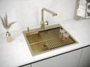 Мойка нерж. сталь KRONER-PRO 59, PM705951-BG, брашированное золото, 590х510мм, Paulmark