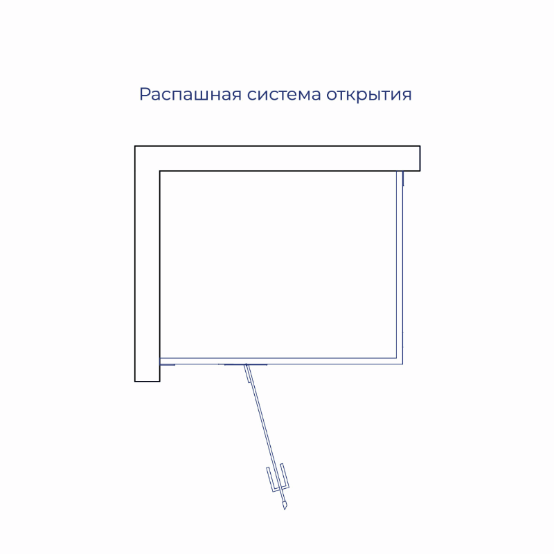 Душевой уголок с распашной дверью на петлях - RGW SV-040 1400x1000