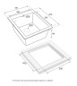 Мойка KANTE 40, IT-GRANIT, PM104249-GRM, серый металлик, 415х490 мм, Paulmark