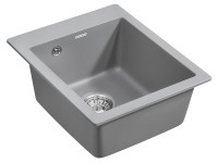 Мойка KANTE 40, IT-GRANIT, PM104249-GRM, серый металлик, 415х490 мм, Paulmark
