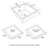Мойка LUMI 45UNI, IT-GRANIT, LU45-DG, графит, 455х460, подст. мон. Paulmark
