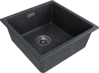 Мойка LUMI 45UNI, IT-GRANIT, LU45-DG, графит, 455х460, подст. мон. Paulmark
