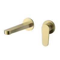 AQM6915BG Novara Смеситель для раковины настенный на 2отв., цвет золото шлифованное