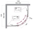 Душевой уголок BelBagno UNO-195-R-2-100-CH-CR