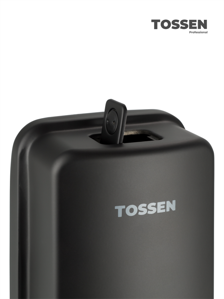 TOSSEN MN-1000 MB - настенный механический диспенсер жидкого мыла (коллекция «Матовый чёрный»)  
