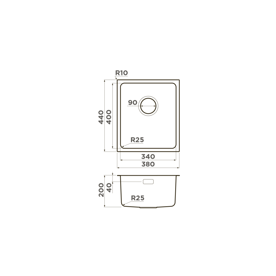 Кухонная мойка Omoikiri Tadzava 38-U/I-IN нерж. сталь/нержавеющая сталь