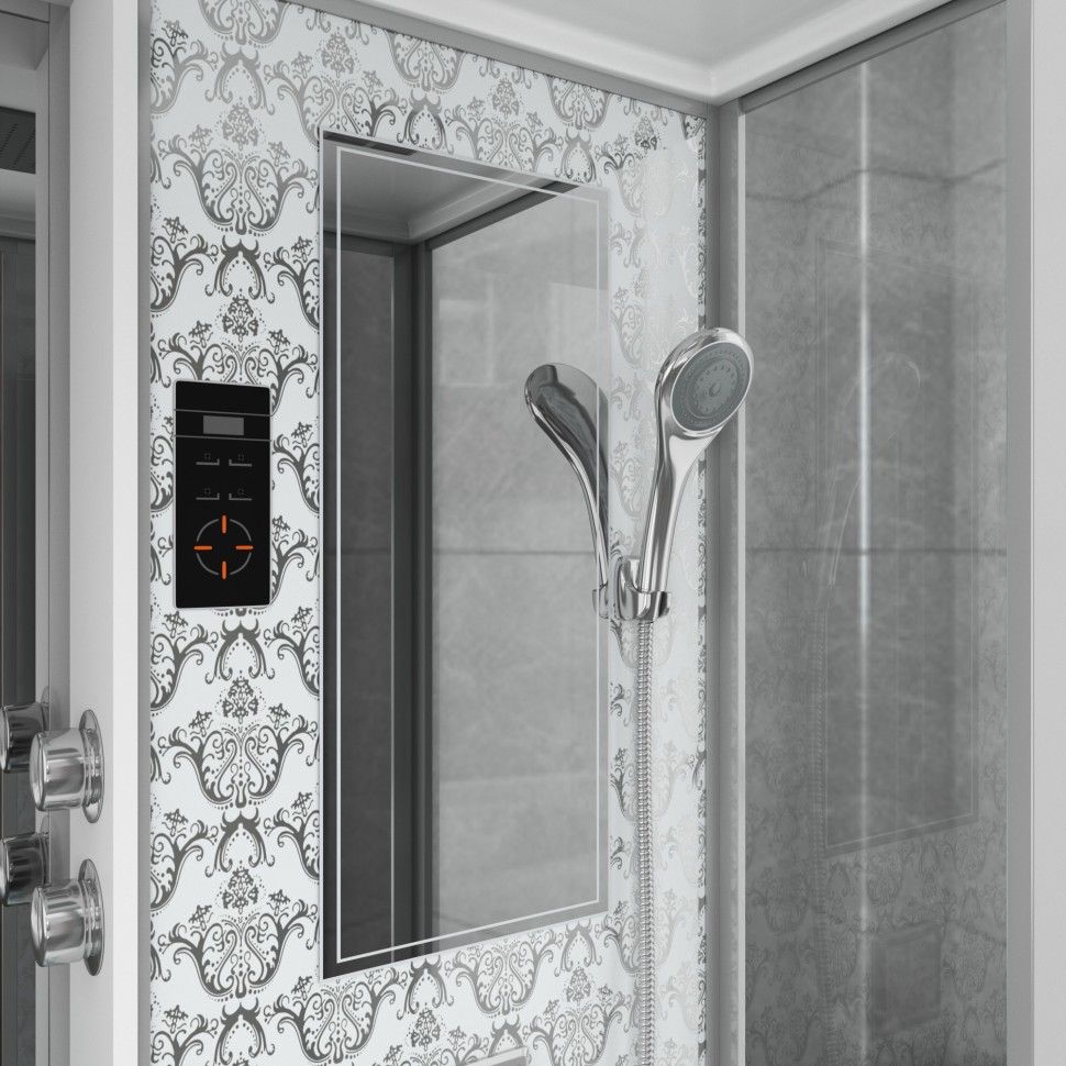 Душевая кабина Niagara Luxe NG-7713WR (82x120х215) низкий поддон(15см),дверь раздвижная,стенки серебро,5 мест
