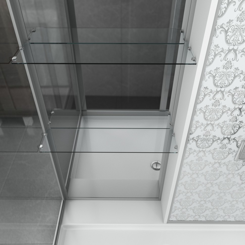 Душевая кабина Niagara Luxe NG-7713WR (82x120х215) низкий поддон(15см),дверь раздвижная,стенки серебро,5 мест
