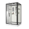 Душевая кабина Niagara Standart ST120/90/15Q/BL (120х90х215) прямоугольник,поддон 15см,распашная,проф.черный,3 места