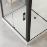Душевая кабина Niagara Standart ST120/90/15Q/BL (120х90х215) прямоугольник,поддон 15см,распашная,проф.черный,3 места