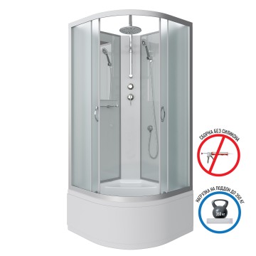 Душевая кабина Niagara Classic NG-2308-14BKT (90х90х210) высокий поддон(40см),стекло матовое,4 места