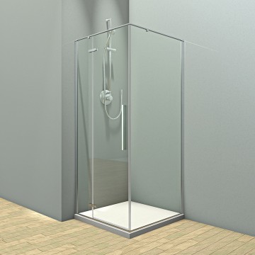 Душевой угол Veconi Rovigo RV-073, 1000х800х1950 хром, стекло прозрачное