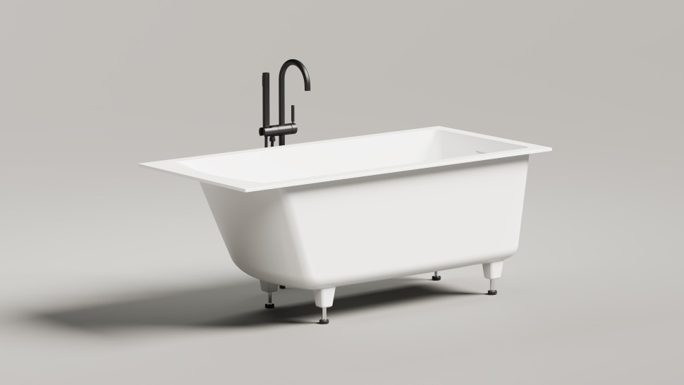 Ванна встраиваемая CASCATA 170x70 S-Sense Глянцевое