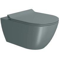 Унитаз подвесной безободковый GSI PURA 8815FR504 550 мм х 360 мм, с Swirlflush 2.0, с крепежом, цвет Agave Matte (старый артикул 881504 / 8815FR204)  