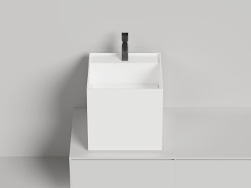 Раковина накладная ARMONIA SQUARE TOP 03 без отверстия под смеситель покраска по RAL полностью 450х450х450 S-Stone Матовое