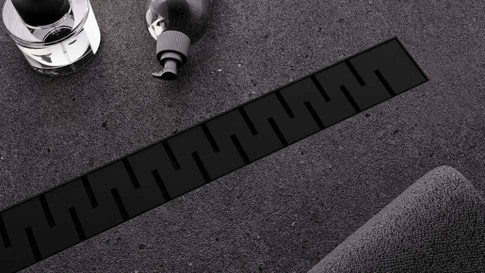 Душевой лоток Veconi Stesso Line Black 500