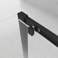 Душевой угол Veconi Evo 100SP B 1600х1100x1950, черный матовый, тонированное стекло