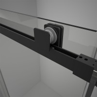 Душевой угол Veconi Rovigo RV-075B, 1400х900х2000 черный матовый, стекло прозрачное