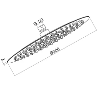 AQM8408BN Набор для комплектации ванны с изливом, верхним и ручным душем, шлифованный никелб