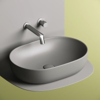 Умывальник чаша накладная овальная (цвет Антрацит Матовый) Element 600x415x135мм