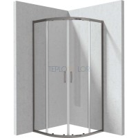 Душевая кабина, полукруглая, 90x90 см