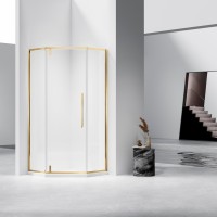 Душевой уголок Слим-Н (Slim-N) VSP-4SN100CLG, 1000*1000, брашированное золото, стекло прозрачное