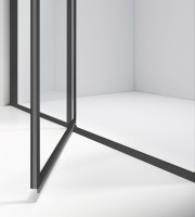 Душевая дверь Slim 8mm VDP-4SL120CLB, черный, стекло прозрачное