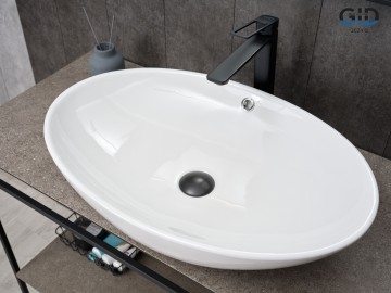 Раковина Gid N9007 51207 накладная белая 63.5x41.5x15