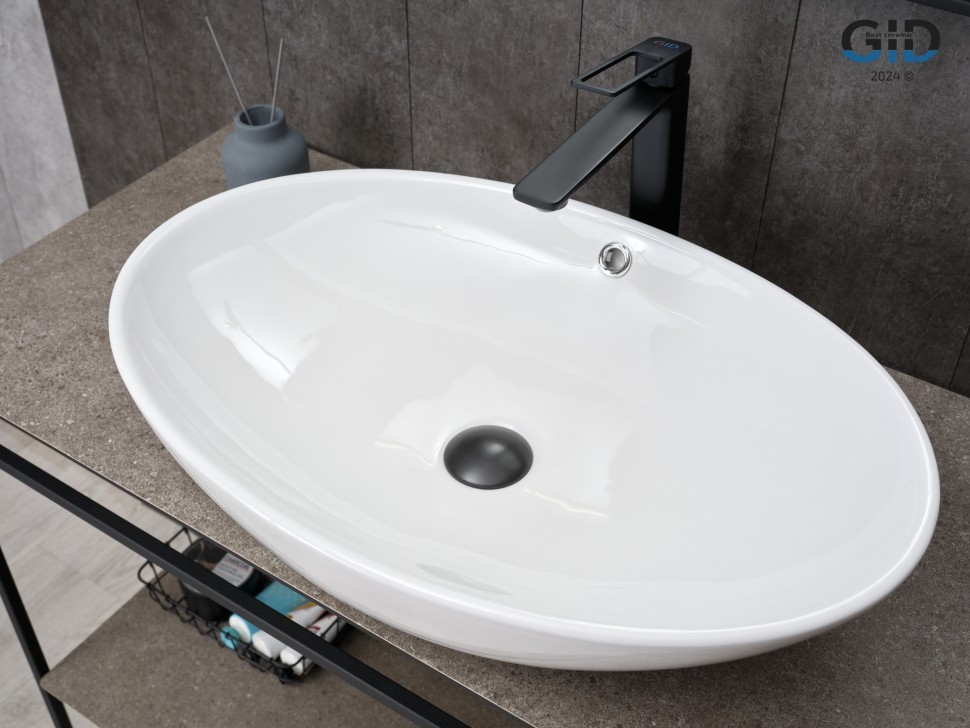 Раковина Gid N9007 51207 накладная белая 63.5x41.5x15