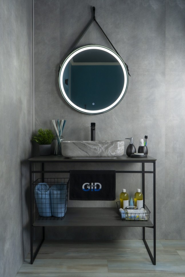 Раковина Gid Mnc597 54458 накладная под камень глянцевая 50x39x13