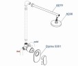 A12030 Встраиваемый комплект для душа с верхней душевой насадкой  
