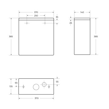 Бачок BelBagno LOUNGE BB045/051T