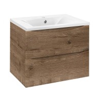 База под раковину Vincea  Mia 600 подвесная, 2 выкатных ящика soft close, V.Oak
